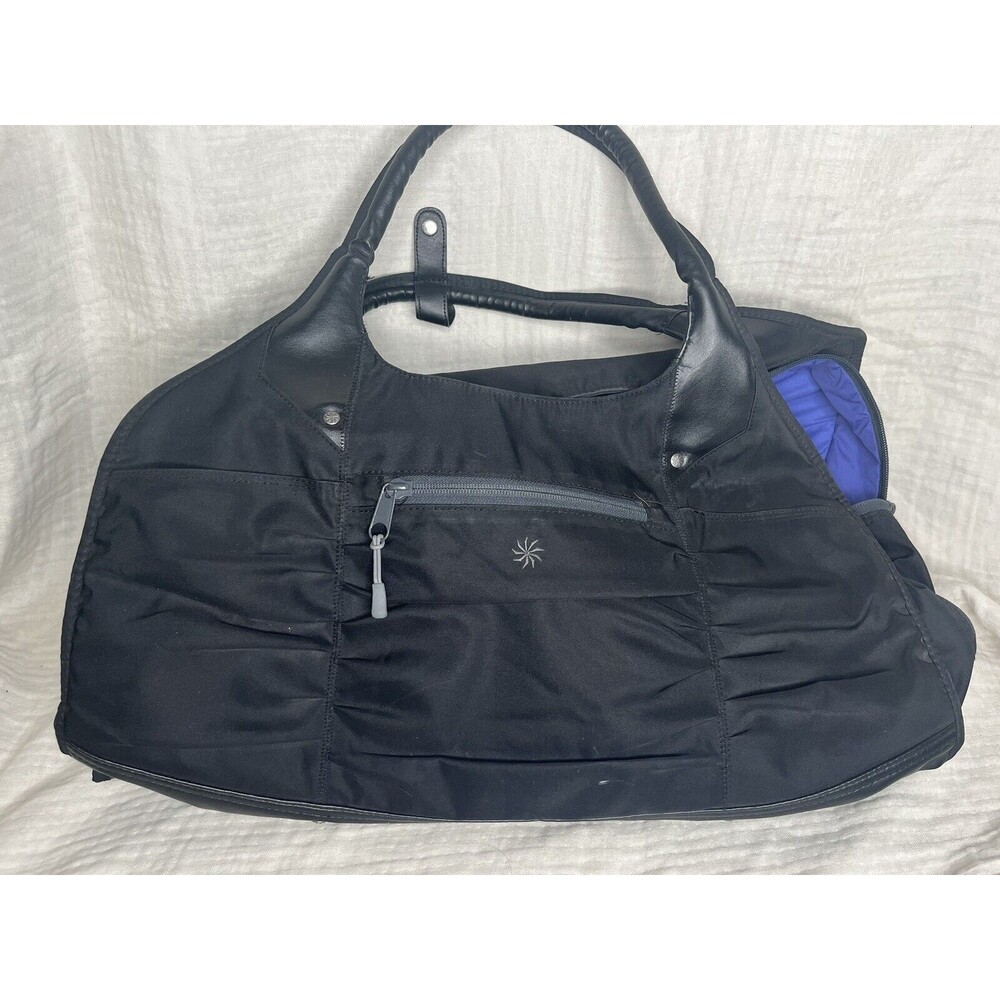 Athleta Black / Purple Spring Weekend Carry It All Tote , Shoulder,Crossbody